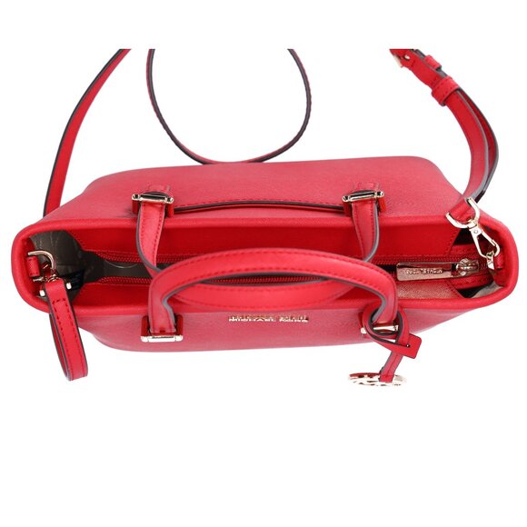 Michael Kors Jet Set Small XS Carryall Convertible Tote Crossbody Bright Red - Picture 7 of 8